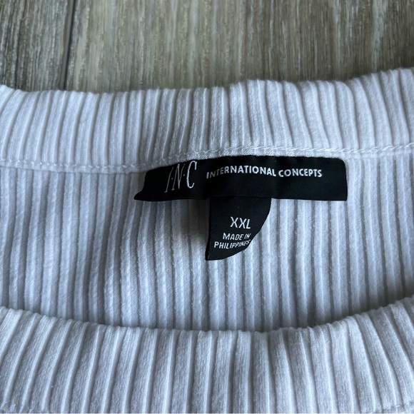 INC International Concepts Size XXL Tank Tops Lot Black White Ribbed Sleeveless - Picture 3 of 8